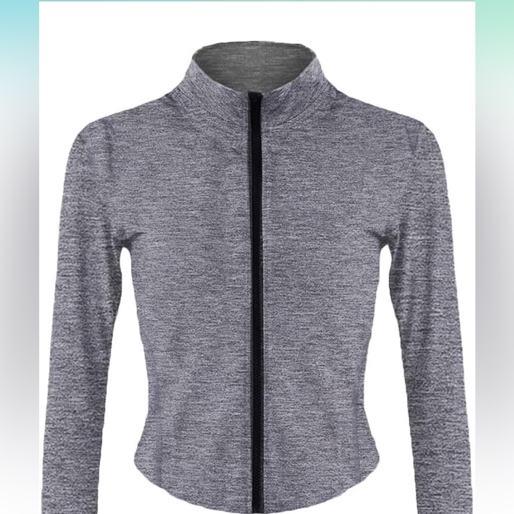 NEVER WORN Cropped Zip Up Jacket